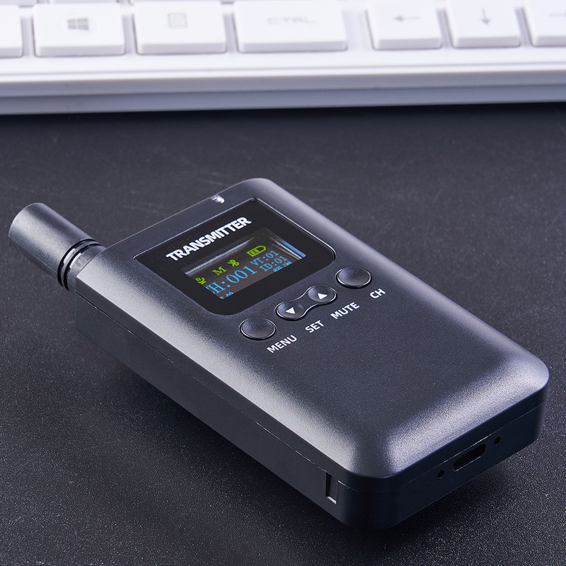 UHF Not in Ear Type Earpiece Receiver 8001R with UV Disinfection Charging Case