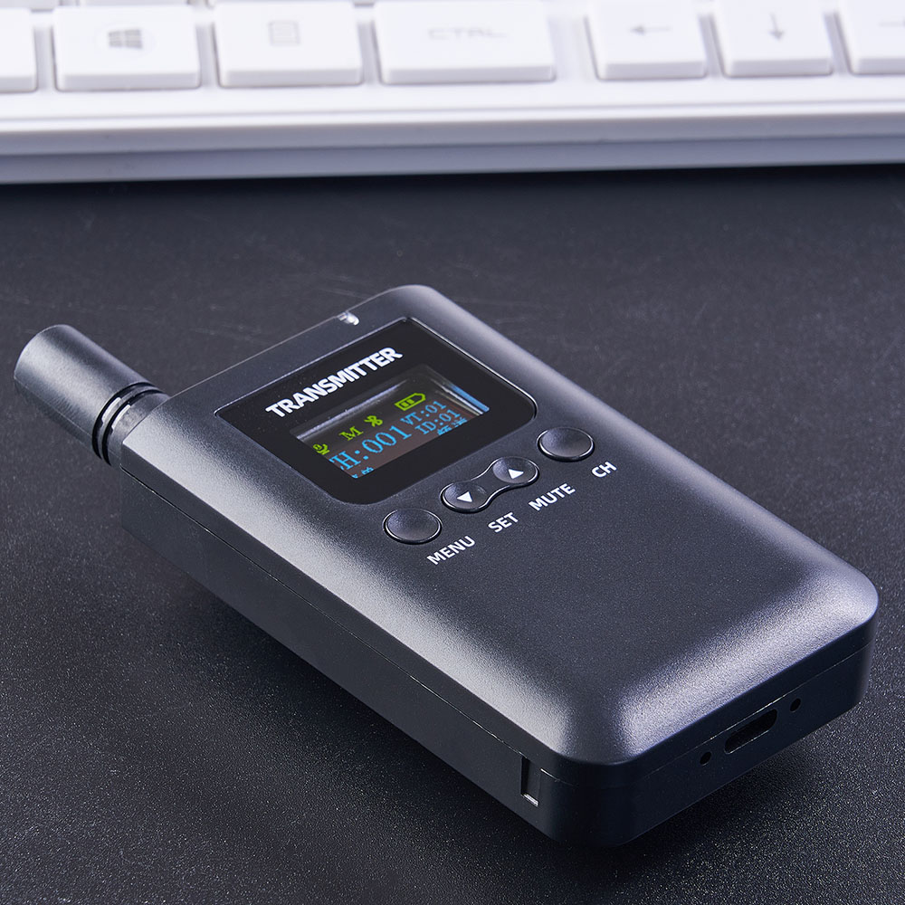 UHF Not in Ear Type Earpiece Receiver 8001R with UV Disinfection Charging Case